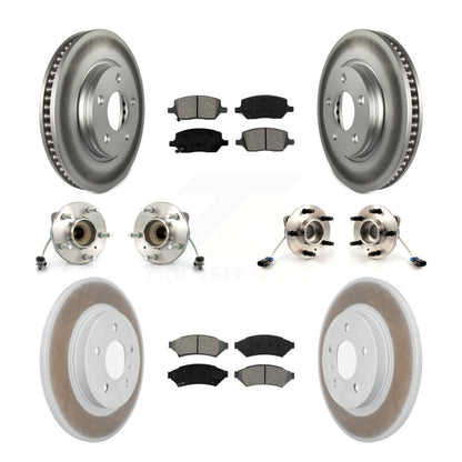 Kit de plaquettes de rotor de frein enduites de roulement de moyeu avant et arrière (10 pièces) pour Chevrolet Uplande