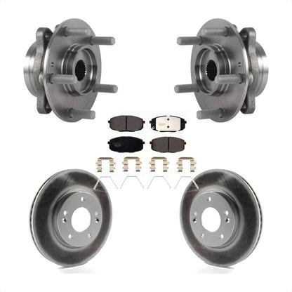 Kit de Rotor et plaquettes de frein revêtus de roulement de moyeu avant, pour Kia Forte Hyundai Elantra G