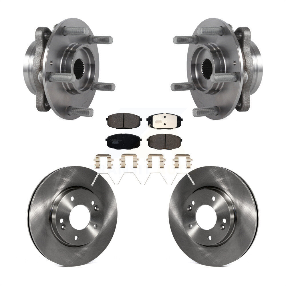 Kit de Rotor et plaquettes de frein, roulement de moyeu avant, pour Kia Forte Hyundai Elantra GT Forte