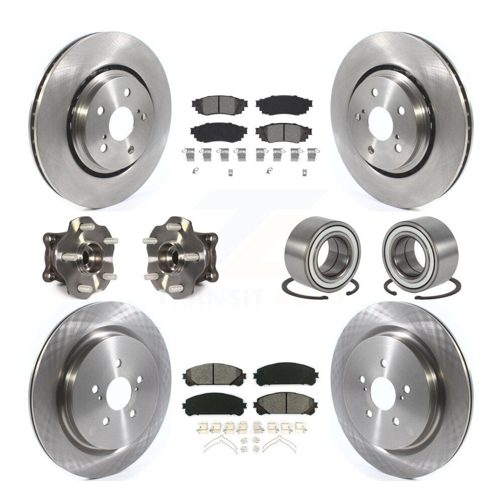 Kit de plaquettes de rotor de frein à disque, roulement de moyeu avant et arrière (10 pièces) pour Lexus RX350 AW 2016