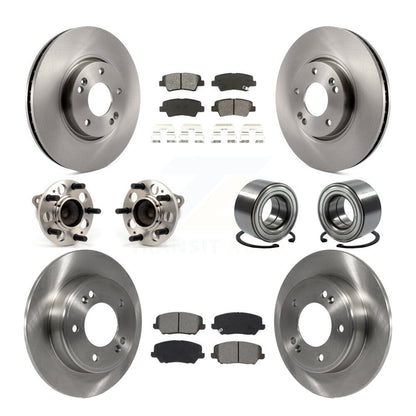 Kit de plaquettes de Rotor de frein, roulement de moyeu avant et arrière (10 pièces) pour Kia Forte Forte 2017 – 2018