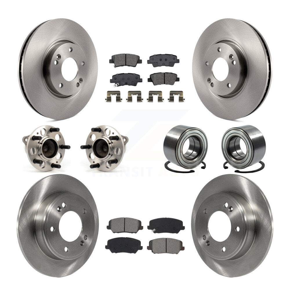 Kit de Rotor et plaquettes de frein à disque, roulement de moyeu avant et arrière (10 pièces) pour Hyundai Veloste