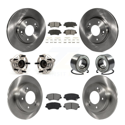 Kit de plaquettes de Rotor de frein, roulement de moyeu avant et arrière (10 pièces), pour Kia Forte Hyundai Elantr