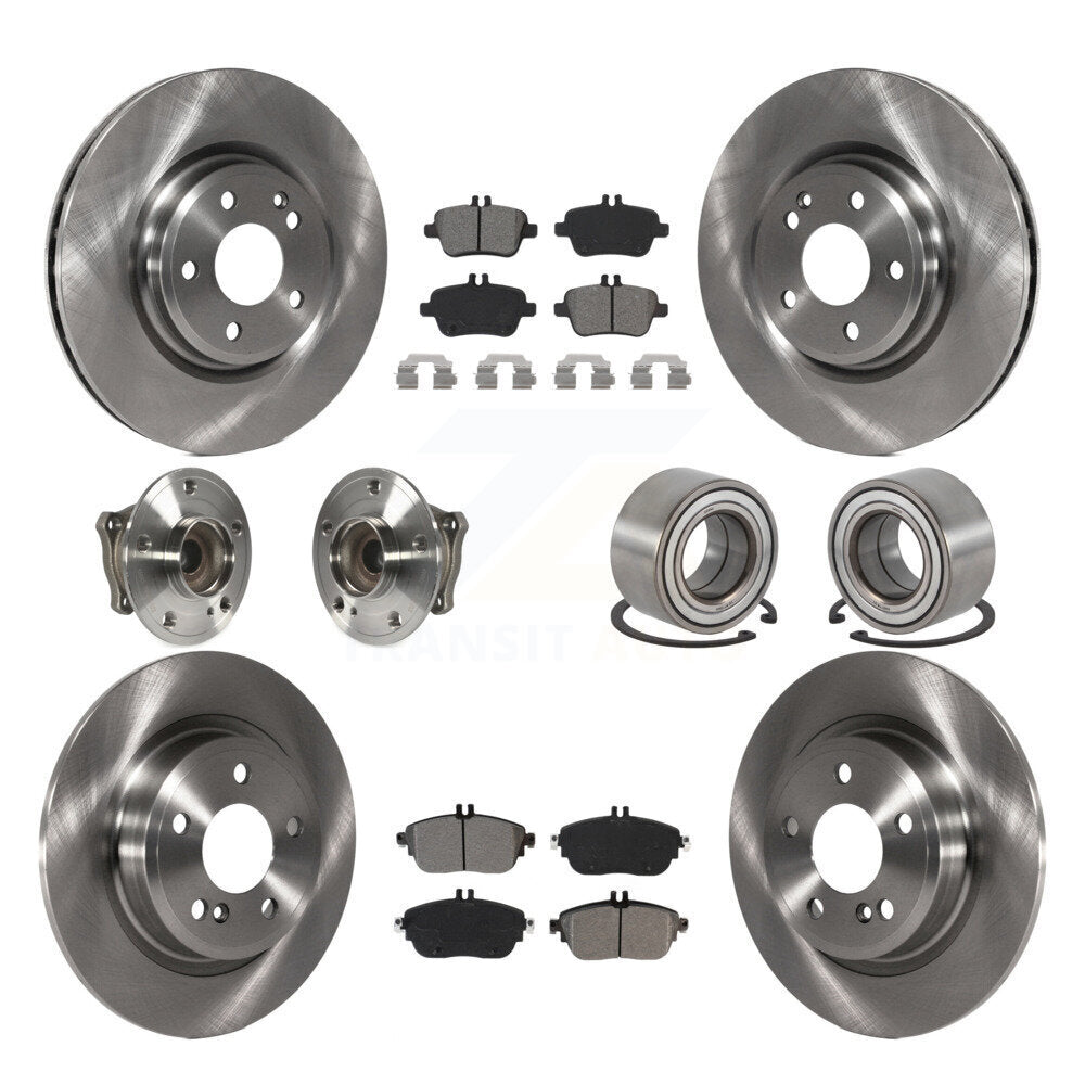 Kit de Rotor et de plaquettes de frein, roulement de moyeu avant et arrière (10 pièces) pour Mercedes-Benz GLA250