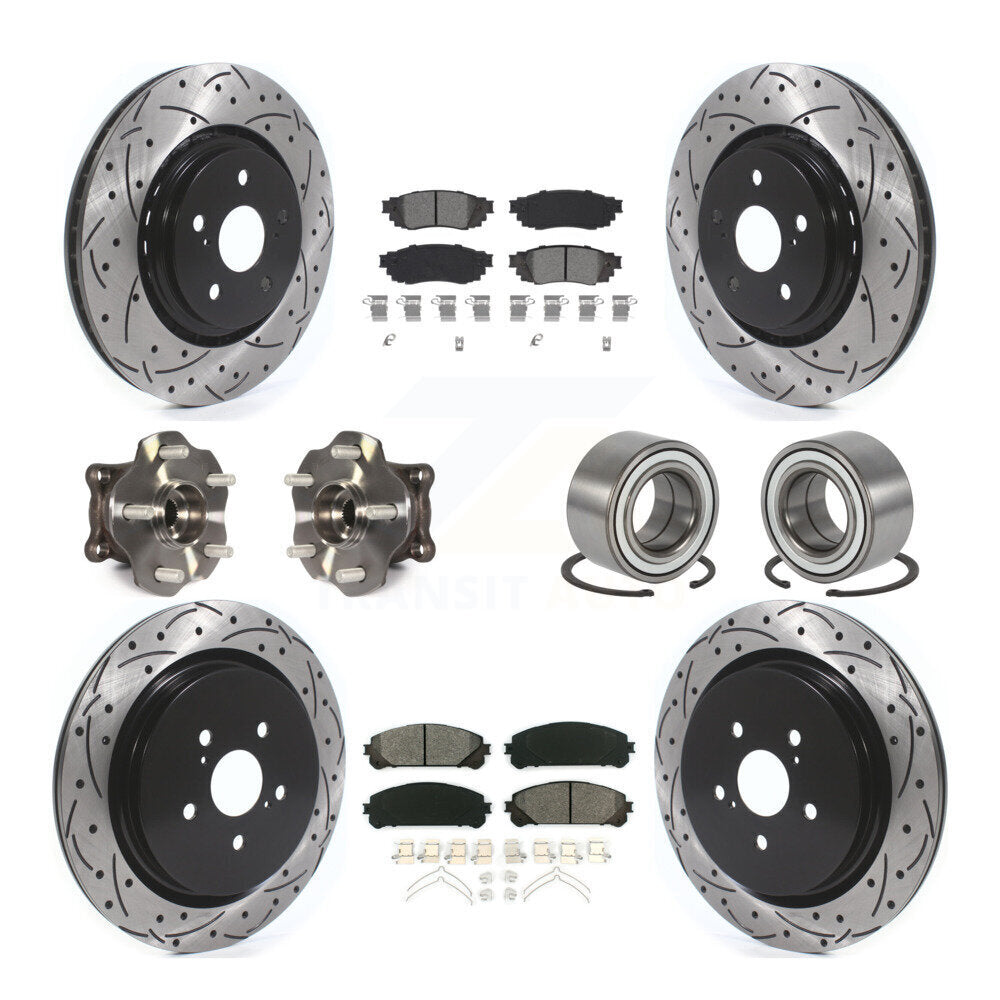 Kit de plaquettes de rotor de frein, roulement de moyeu avant et arrière (10 pièces) pour Lexus RX350 AW 2016