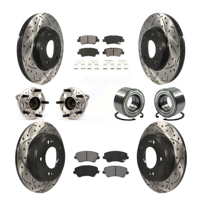 Kit de plaquettes de rotor de frein, roulement de moyeu avant et arrière (10 pièces), pour Kia Forte Hyundai G