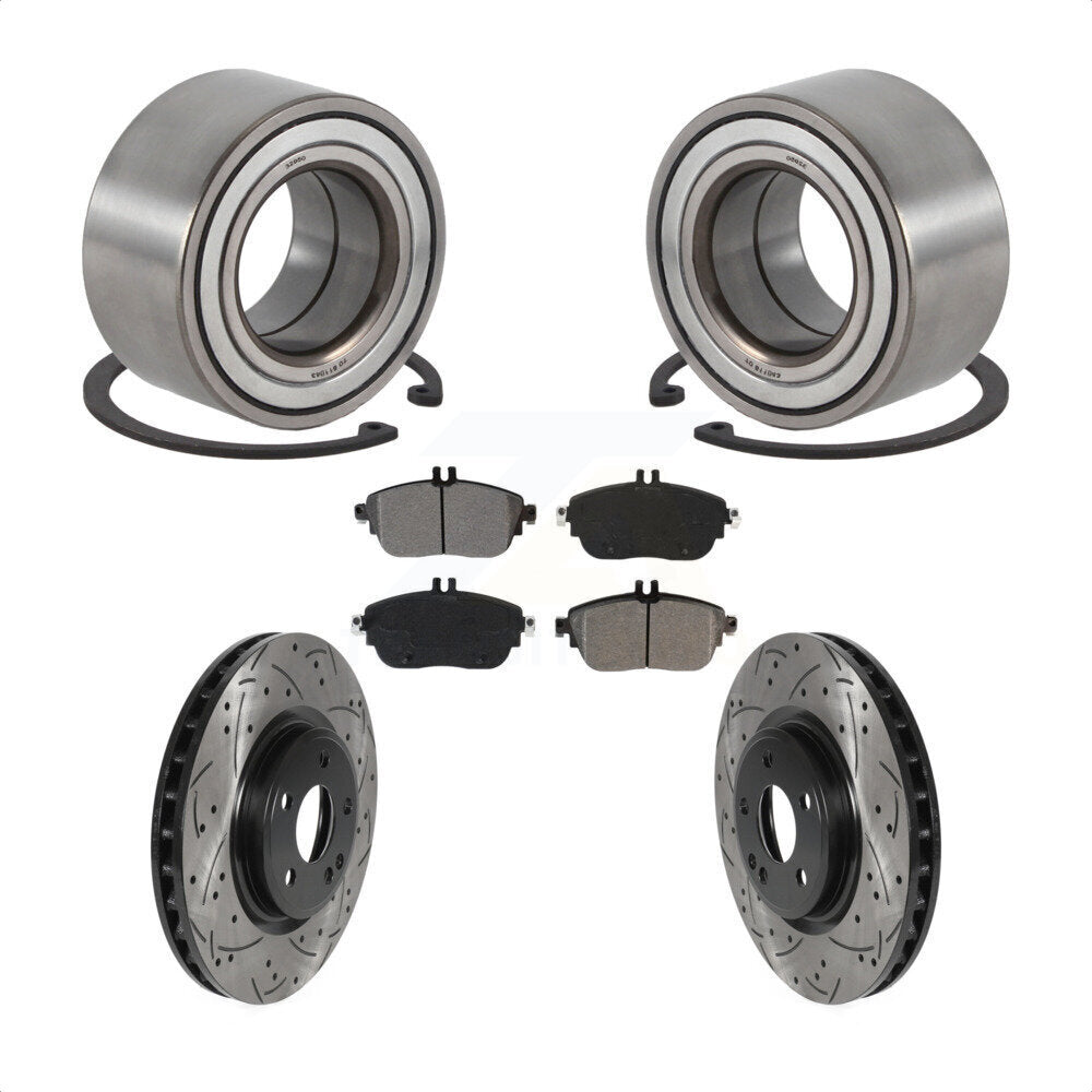 Kit de plaquettes de Rotor de frein, roulement de roue avant, fente de perçage, pour Mercedes-Benz GLA250 QX3
