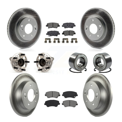 Kit de plaquettes de Rotor de frein revêtues de roulement de moyeu avant et arrière (10 pièces) pour Hyundai Veloster G
