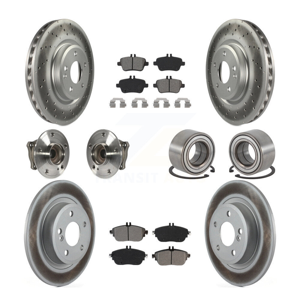Kit de plaquettes de rotor de frein, roulement de moyeu avant et arrière (10 pièces) pour Mercedes-Benz CLA25