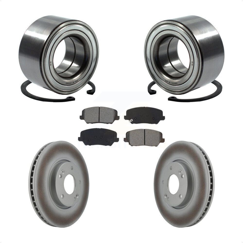 Kit de plaquettes de Rotor de frein à disque revêtu de roulement de roue avant, pour Kia Forte Forte5 Hyunda