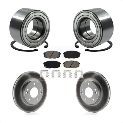Kit de rotors et plaquettes de frein à disque enduits de roulement de roue avant pour Kia Soul Forte