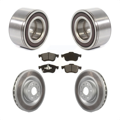 Kit de rotor et plaquettes de frein à disque revêtus de roulement de roue avant pour Fiat 500 2014 – 2018