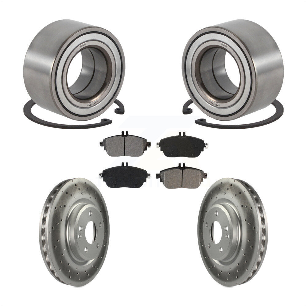 Kit de Rotor et de plaquettes de frein revêtus de roulement de roue avant, pour Mercedes-Benz GLA250 CLA25