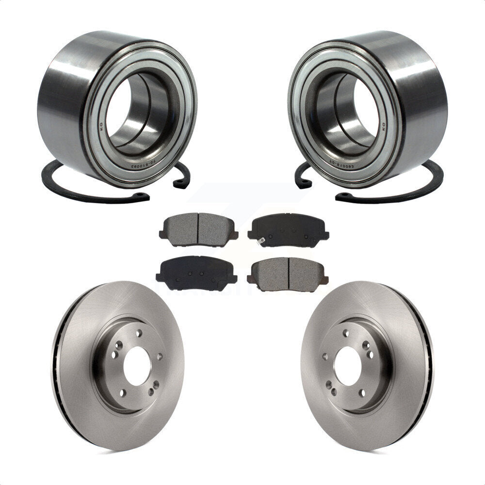 Kit de Rotor et plaquettes de frein, roulement de roue avant, pour Kia Forte Forte5 Hyundai Veloste