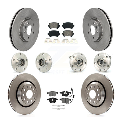 Kit de rotors et plaquettes de frein à disque, roulements de moyeu avant et arrière (10 pièces) pour Volkswagen CC