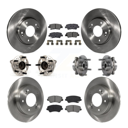 Kit de rotors et plaquettes de frein avec roulement de moyeu avant et arrière (10 pièces) pour Hyundai Elantra G 2017