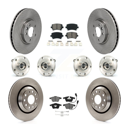 Kit de rotors et plaquettes de frein à disque, roulements de moyeu avant et arrière (10 pièces) pour Volkswagen CC