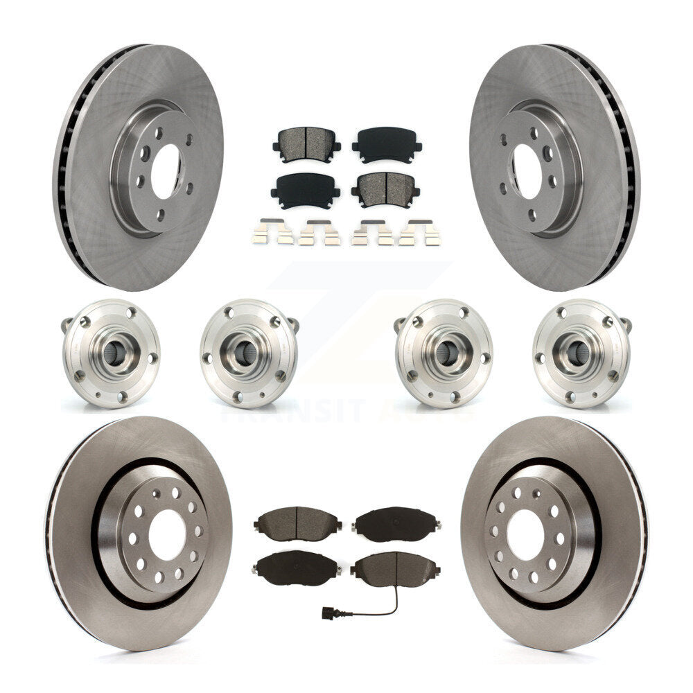 Kit de Rotor et de plaquettes de frein à disque, roulement de moyeu avant et arrière (10 pièces) pour Volkswagen CC AW