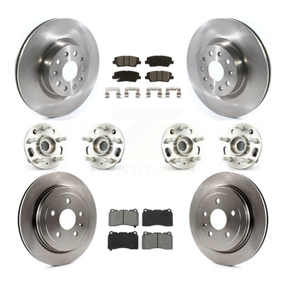 Kit de rotors et plaquettes de frein à disque, roulements de moyeu avant et arrière (10 pièces) pour Cadillac CTS