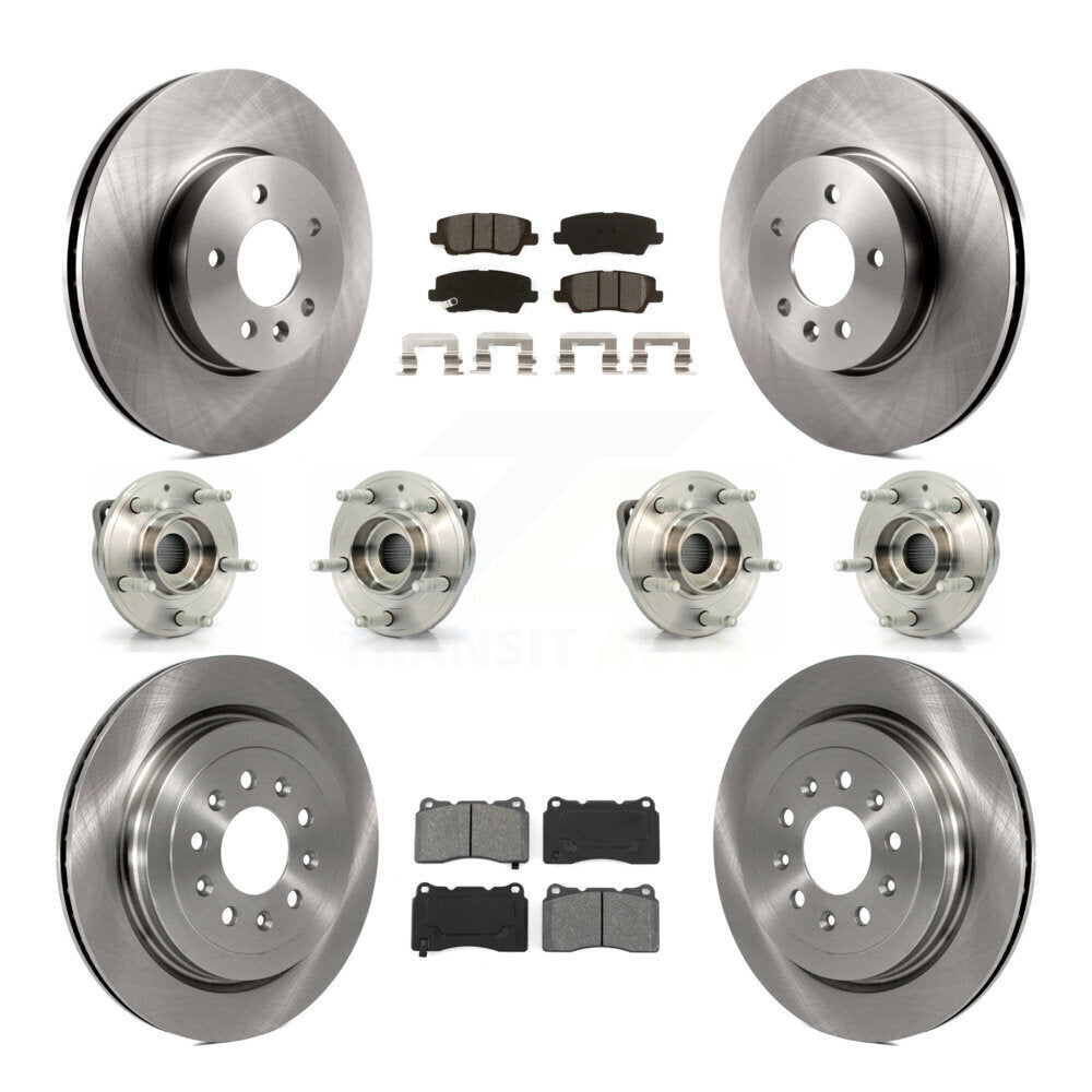 Kit de plaquettes de Rotor de frein, roulement de moyeu avant et arrière (10 pièces) pour Cadillac ATS AW 2013 – 2015