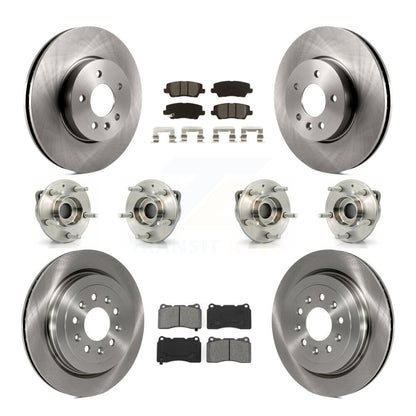 Kit de plaquettes de Rotor de frein, roulement de moyeu avant et arrière (10 pièces) pour Cadillac ATS AW 2013 – 2015