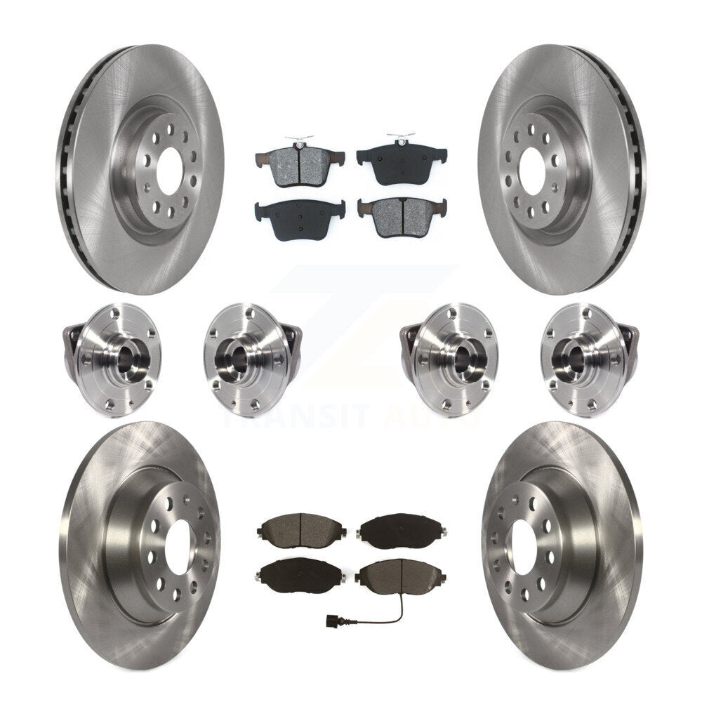 Kit de plaquettes de Rotor de frein à disque, roulement de moyeu avant et arrière (10 pièces) pour Volkswagen Tiguan AW