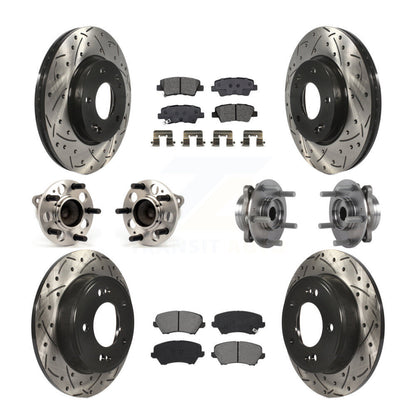 Kit de plaquettes de rotor de frein, roulement de moyeu avant et arrière (10 pièces) pour Hyundai Elantra G 17