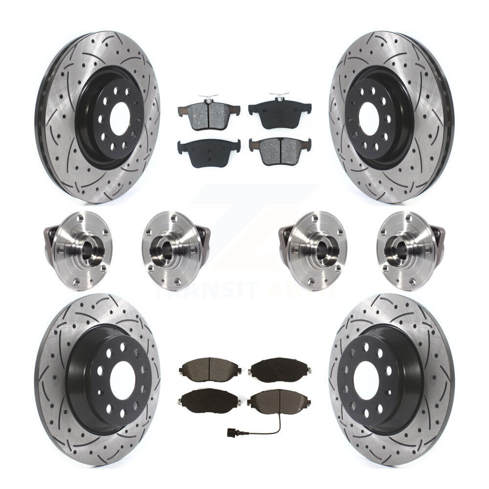 Kit de plaquettes de Rotor de frein, roulement de moyeu avant et arrière (10 pièces) pour Volkswagen Tiguan AW