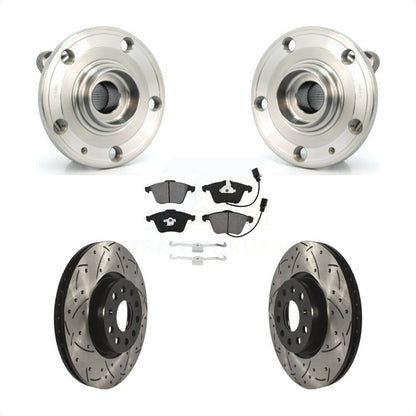 Ensemble de roulements de moyeu avant, fente de perçage, Kit de plaquettes de Rotor de frein pour Volkswagen C