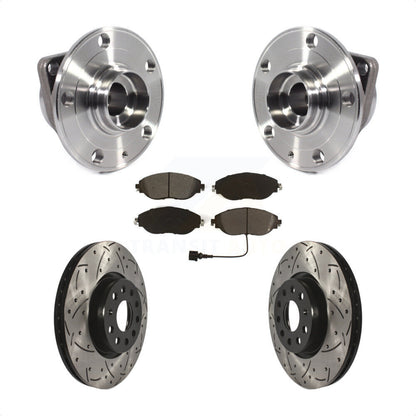 Kit de plaquettes de Rotor de frein, roulement de moyeu avant, fente de perçage, pour Volkswagen GTI Arteo