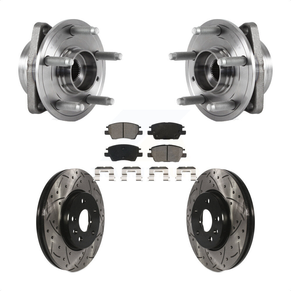 Kit de plaquettes de Rotor de frein, roulement de moyeu avant, fente percée, pour Chevrolet Cruze Volt Bol