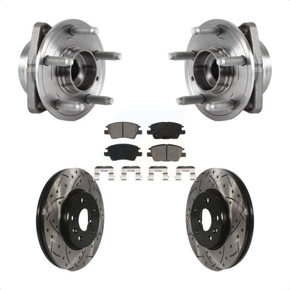 Kit de plaquettes de Rotor de frein, roulement de moyeu avant, fente percée, pour Chevrolet Cruze Volt Bol