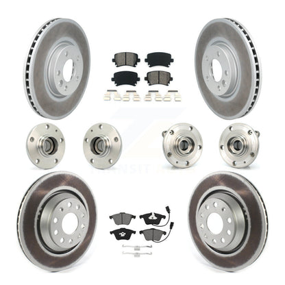 Kit de plaquettes de rotor de frein à disque revêtues de roulement de moyeu avant et arrière (10 pièces) pour Volkswagen C