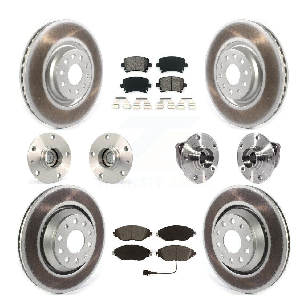 Kit de plaquettes de Rotor de frein à disque revêtu de roulement de moyeu avant et arrière (10 pièces) pour Volkswagen GT