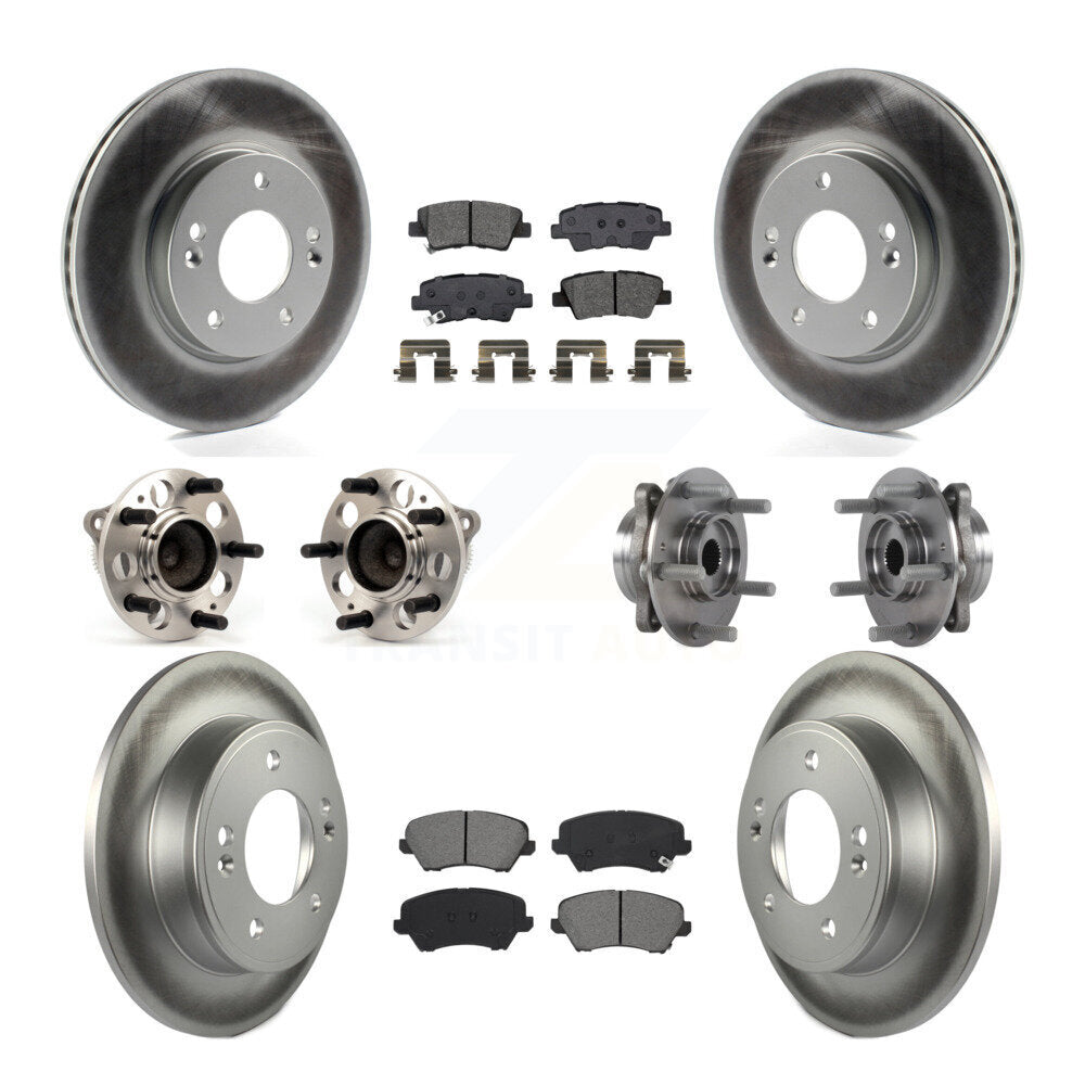 Kit de plaquettes de rotor de frein, roulement de moyeu avant et arrière (10 pièces) pour Hyundai Elantra G 17