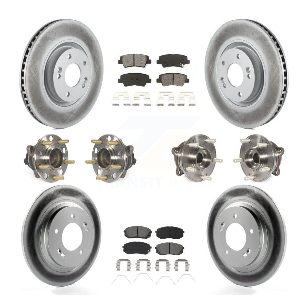 Kit de plaquettes de Rotor de frein à disque revêtu de roulement de moyeu avant et arrière (10 pièces) pour Hyundai Sonat