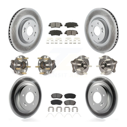 Kit de plaquettes de Rotor de frein à disque revêtu de roulement de moyeu avant et arrière (10 pièces) pour Hyundai Sonat