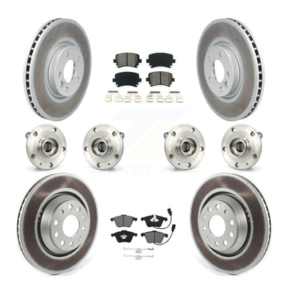 Kit de plaquettes de rotor de frein à disque revêtues de roulement de moyeu avant et arrière (10 pièces) pour Volkswagen C