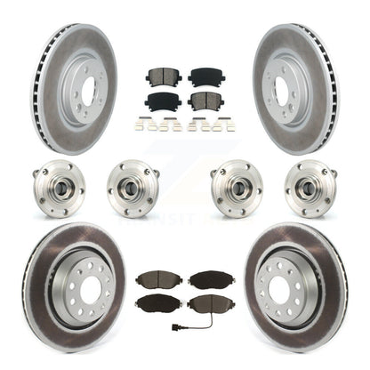 Kit de rotor et de plaquettes de frein revêtus de roulement de moyeu avant et arrière (10 pièces) pour Volkswagen CC AW