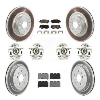 Kit de Rotor et de plaquettes de frein à disque revêtus de roulement de moyeu avant et arrière (10 pièces) pour Cadillac CT