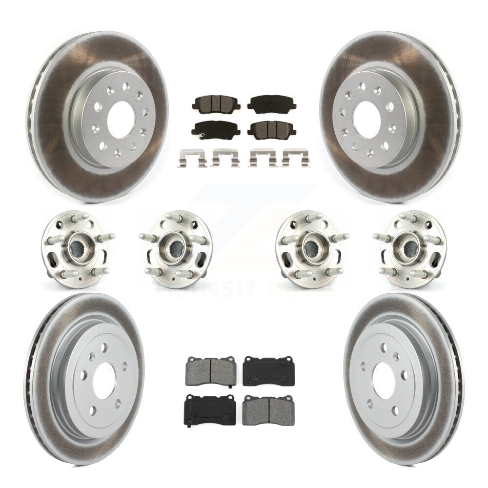 Kit de Rotor et de plaquettes de frein à disque revêtus de roulement de moyeu avant et arrière (10 pièces) pour Cadillac CT