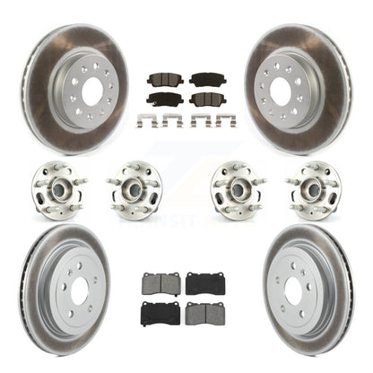 Kit de Rotor et de plaquettes de frein à disque revêtus de roulement de moyeu avant et arrière (10 pièces) pour Cadillac CT