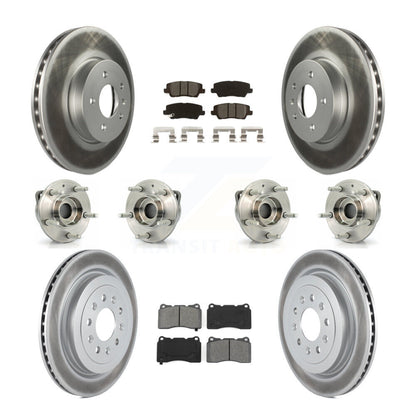 Kit de rotors et plaquettes de frein revêtus de roulement de moyeu avant et arrière (10 pièces) pour Cadillac ATS AW