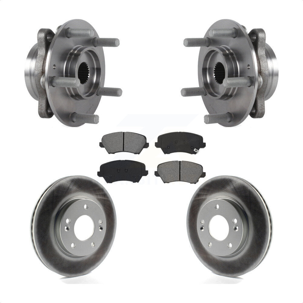 Kit de Rotor et de plaquettes de frein revêtus de roulement de moyeu avant, pour Hyundai Veloster Elantra G