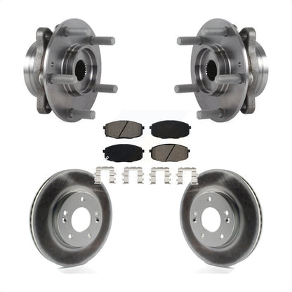 Kit de Rotor et plaquettes de frein revêtus de roulement de moyeu avant, pour Kia Forte Hyundai Elantra G