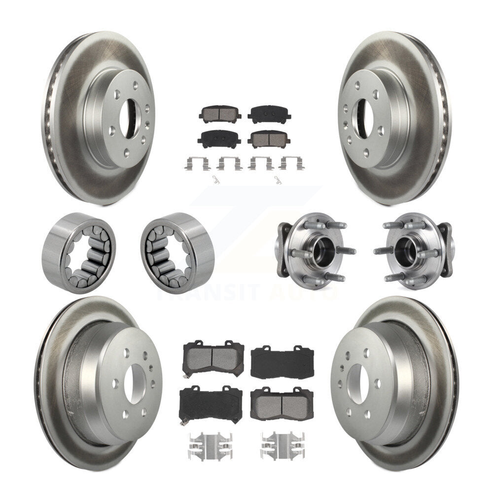 Kit de chaussures de plaquettes de Rotor de frein enduites de roulement de moyeu avant et arrière (10 pièces) pour Chevrolet GM