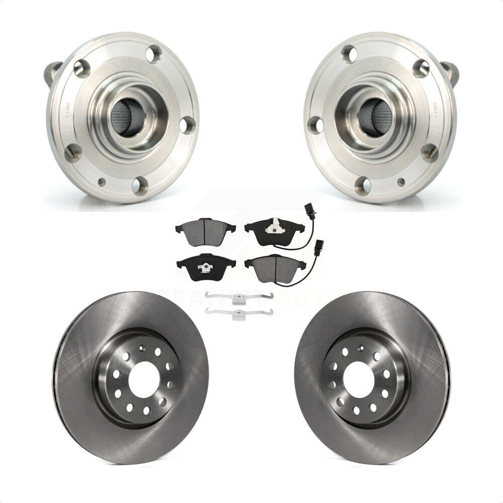 Ensemble de roulements de moyeu avant, Rotors et plaquettes de frein à disque, Kit pour Volkswagen CC
