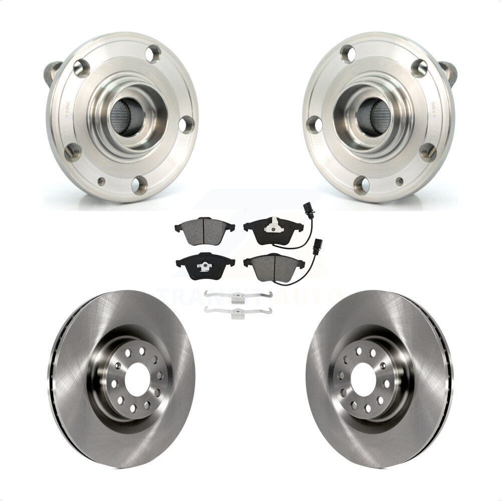 Ensemble de roulement de moyeu avant, Rotor de frein et Kit de plaquettes pour Volkswagen Passat CC Golf