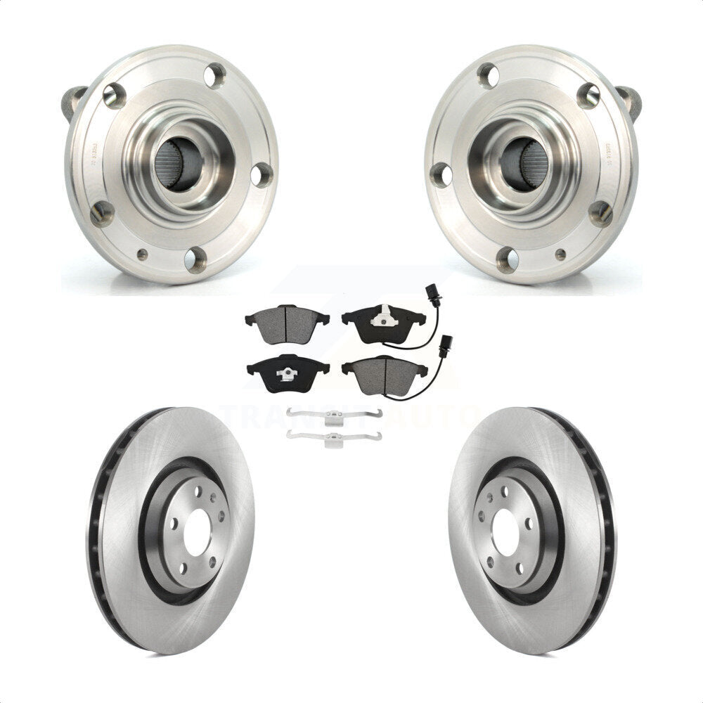 Ensemble de roulements de moyeu avant, Rotor de frein à disque et Kit de plaquettes pour Audi TT Quattro TT