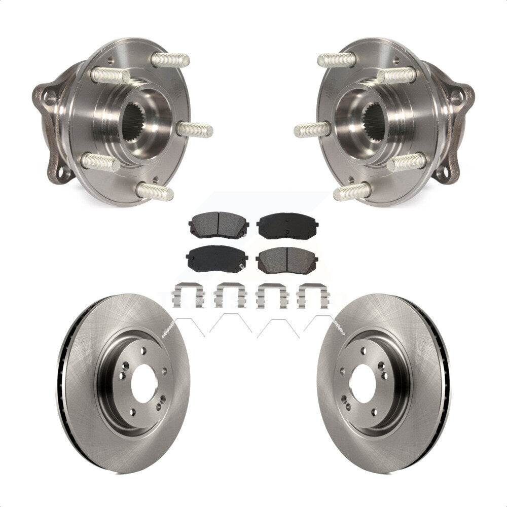 Ensemble de roulement de moyeu avant, Rotor de frein et Kit de plaquettes pour Hyundai Sonata Kia Optim